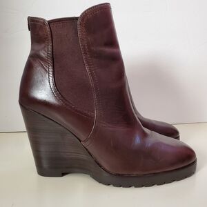 Michael Kors wedge heel Leather Ankle boots